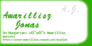 amarillisz jonas business card